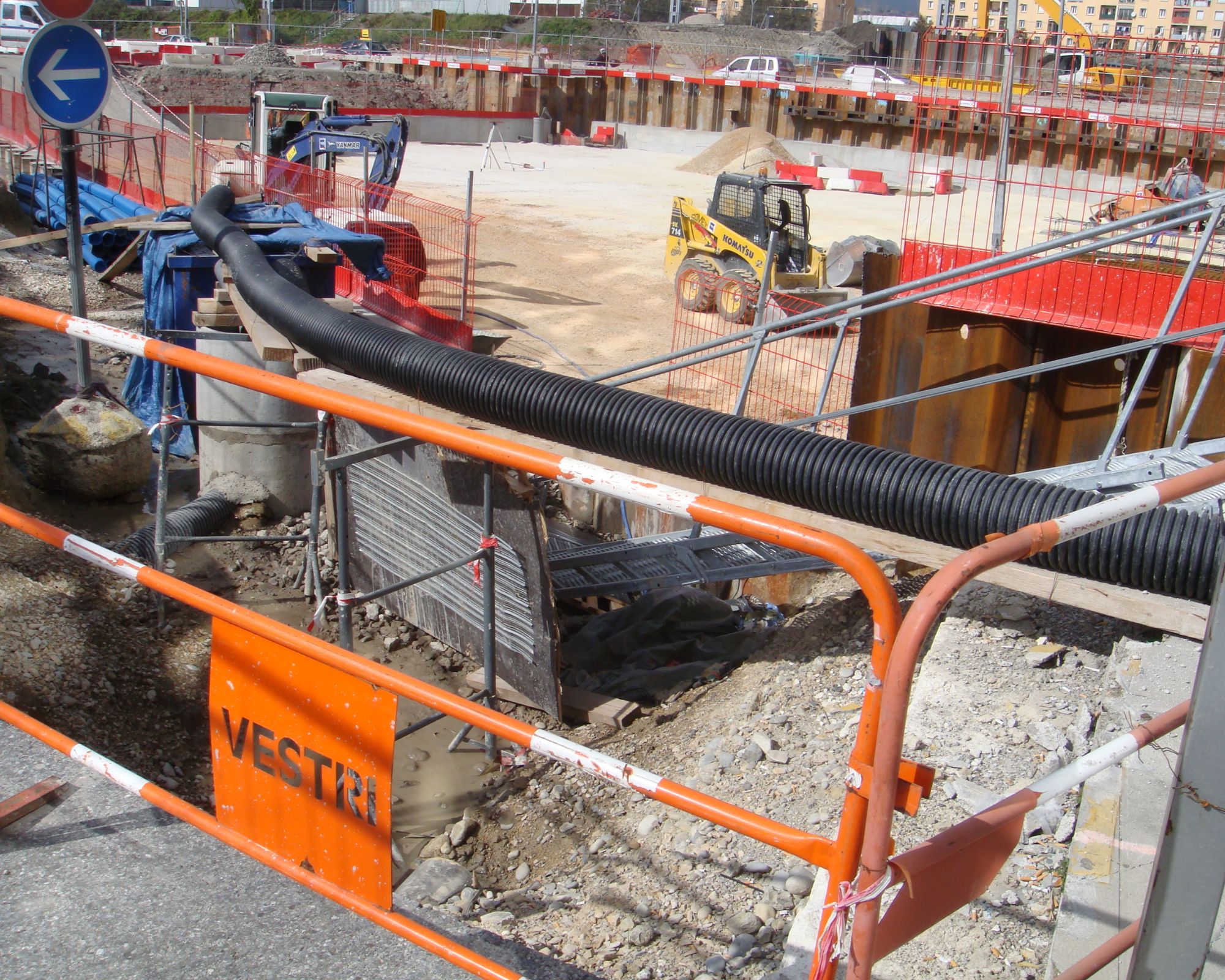 Chantier sur lequel intervient un conducteur de travaux