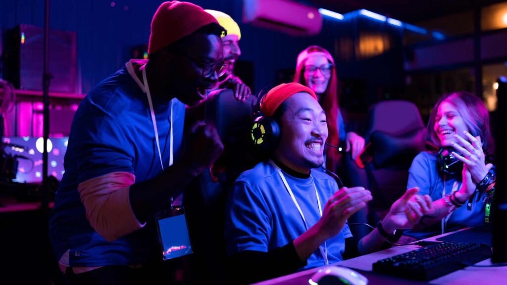 Groupe de joueur de e-sport