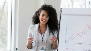 Administrateur des ventes en pleine réunion